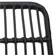 Bowery Hill Poly Rattan/Steel/Tempered Glass Standard Garden Dining Set in Black