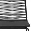 Bowery Hill PE Rattan 5 Piece Set Garden Dining Set in Black