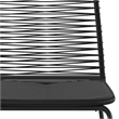 Bowery Hill Contemporary PE Rattan Durable Garden Dining Set in Black
