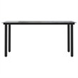 Bowery Hill Contemporary Powder-Coated Garden Dining Set in Black
