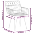 Bowery Hill Poly Rattan/Tempered Glass Garden Dining Set in Black