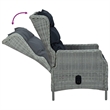 Bowery Hill Poly Rattan 7 Piece Set Garden Dining Set in Light Gray