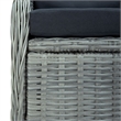 Bowery Hill Poly Rattan 7 Piece Set Garden Dining Set in Light Gray