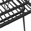 Bowery Hill Poly Rattan & Tempered Glass Standard Garden Dining Set in Black