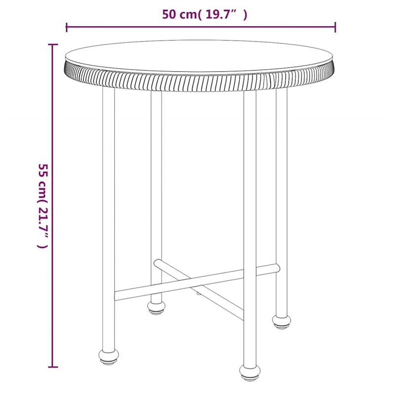 Bowery Hill Poly Rattan & Tempered Glass Standard Garden Dining Set in Black