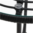 Bowery Hill Contemporary PE Rattan Durable Garden Dining Set in Black