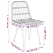 Bowery Hill Poly Rattan Medium Durable Garden Dining Set in Black