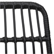 Bowery Hill Poly Rattan Medium Durable Garden Dining Set in Black