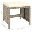 Bowery Hill Contemporary Synthetic Poly Rattan Patio Dining Set in Beige/Cream