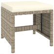 Bowery Hill Contemporary Synthetic Poly Rattan Patio Dining Set in Beige/Cream