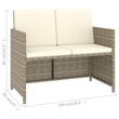 Bowery Hill Contemporary Synthetic Poly Rattan Patio Dining Set in Beige/Cream