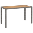 Bowery Hill Contemporary Weather-Resistant 6 Piece Outdoor Dining Set in Gray