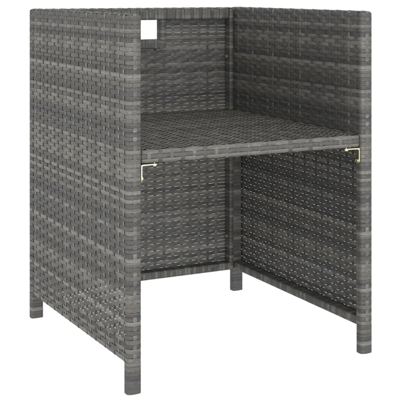 Bowery Hill Contemporary Weather-Resistant 6 Piece Outdoor Dining Set in Gray