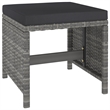 Bowery Hill Contemporary Weather-Resistant 6 Piece Outdoor Dining Set in Gray