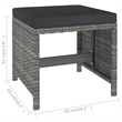 Bowery Hill Contemporary Weather-Resistant 6 Piece Outdoor Dining Set in Gray