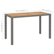 Bowery Hill Contemporary Weather-Resistant 6 Piece Outdoor Dining Set in Gray