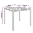 Bowery Hill Contemporary Weather-Resistant Garden Dining Set in Gray