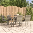 Bowery Hill Contemporary Weather-Resistant 7 Piece Garden Dining Set in Gray