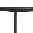 Bowery Hill Contemporary Medium PE Rattan Garden Dining Set in Black