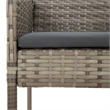 Bowery Hill PE Rattan Standard Modular Garden Dining Set in Gray