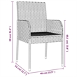 Bowery Hill PE Rattan Standard Modular Garden Dining Set in Gray