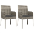 Bowery Hill PE Rattan Standard Modular Garden Dining Set in Gray