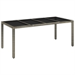 Bowery Hill PE Rattan Large Modular Garden Dining Set in Gray