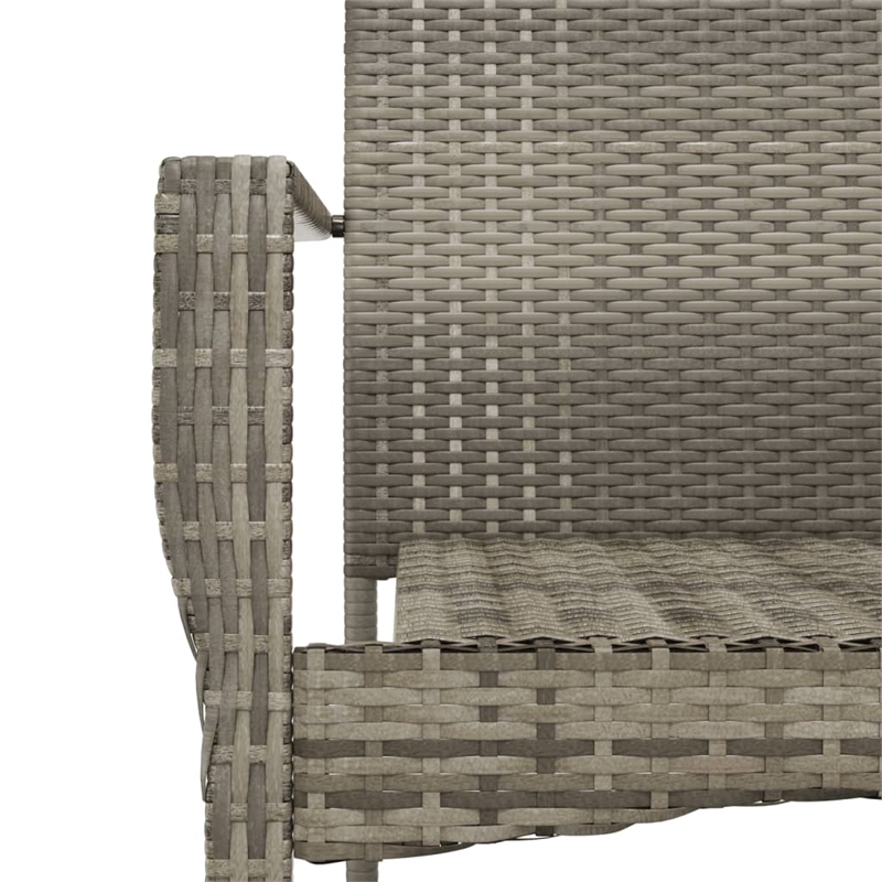 Bowery Hill PE Rattan Large Modular Garden Dining Set in Gray