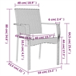 Bowery Hill PE Rattan Large Modular Garden Dining Set in Gray