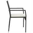 Bowery Hill Contemporary Weather-Resistant Garden Dining Set in Black