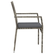 Bowery Hill PE Rattan Medium Modular Garden Dining Set in Gray