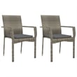 Bowery Hill PE Rattan Medium Modular Garden Dining Set in Gray