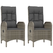 Bowery Hill Contemporary Poly Rattan 5 Piece Garden Dining Set in Gray