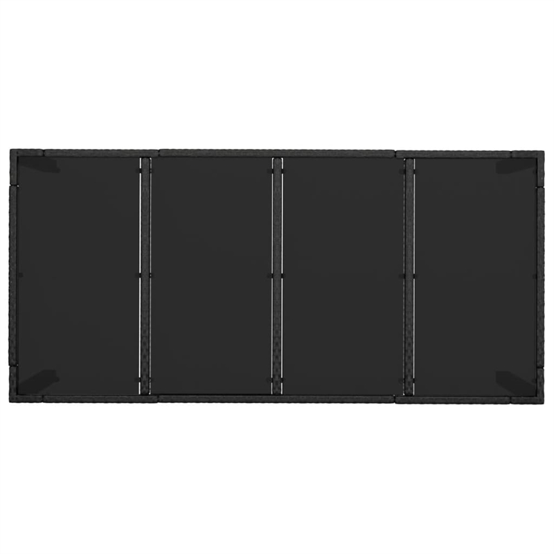 Bowery Hill Contemporary Weather-Resistant Garden Dining Set in Black