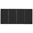 Bowery Hill Contemporary Poly Rattan Large Garden Dining Set in Black