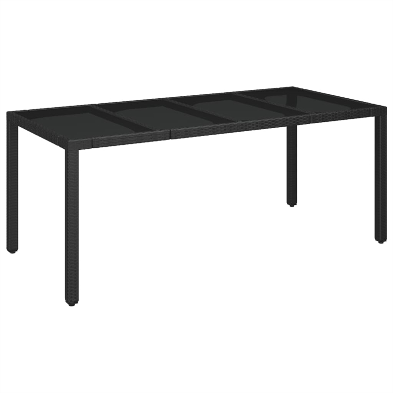 Bowery Hill Contemporary Weather-Resistant Garden Dining Set in Black