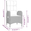 Bowery Hill Contemporary Poly Rattan Garden Dining Set in Black/Gray