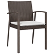 Bowery Hill Contemporary PE Rattan Medium Durable Dining Set in Brown