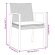Bowery Hill Contemporary PE Rattan Medium Durable Dining Set in Brown