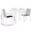 Bowery Hill Contemporary Powder-Coated Garden Dining Set in Black
