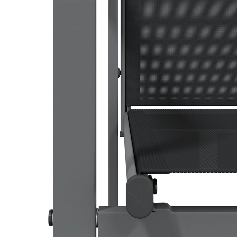 Bowery Hill Contemporary Powder-Coated Garden Dining Set in Black