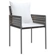 Bowery Hill Contemporary Weather-Resistant Garden Dining Set in Brown
