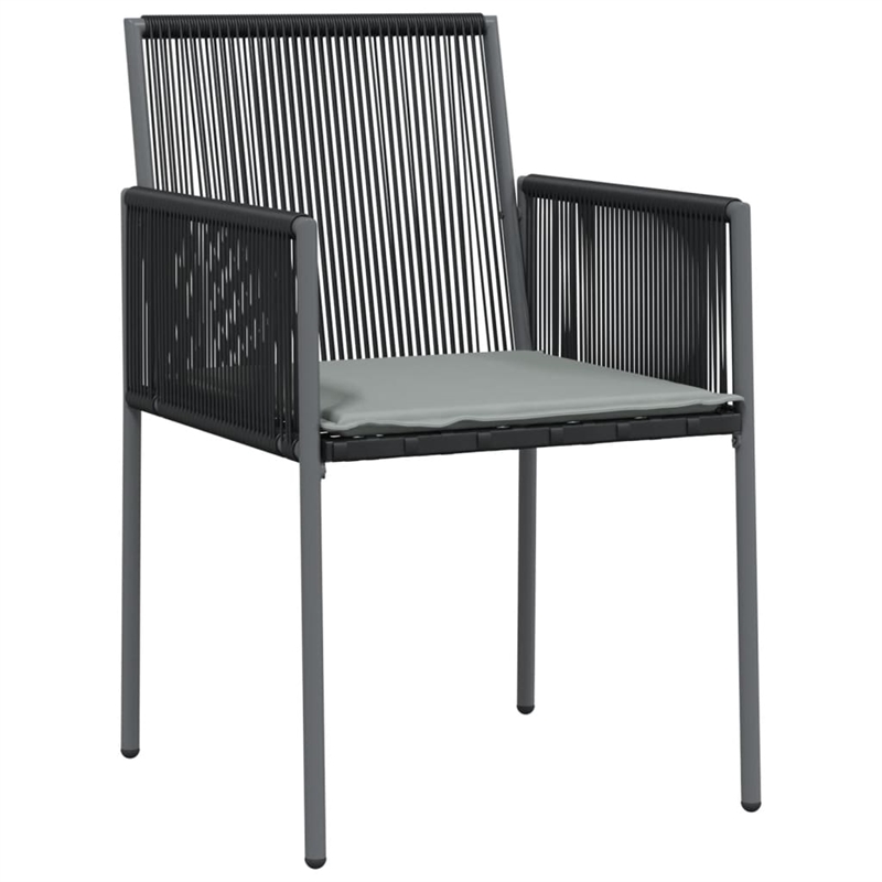 Bowery Hill Contemporary Garden Dining Set in Black Poly Rattan 5 Piece
