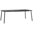 Bowery Hill Steel Large Stackable Garden Dining Set in Anthracite/Gray