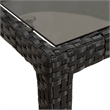 Bowery Hill Contemporary 9 Piece Poly Rattan Patio Dining Set in Black