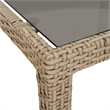 Bowery Hill Contemporary Weather-Resistant Garden Dining Set in Beige