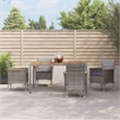 Bowery Hill PE Rattan Medium Patio Dining Set in Gray - Set of 4