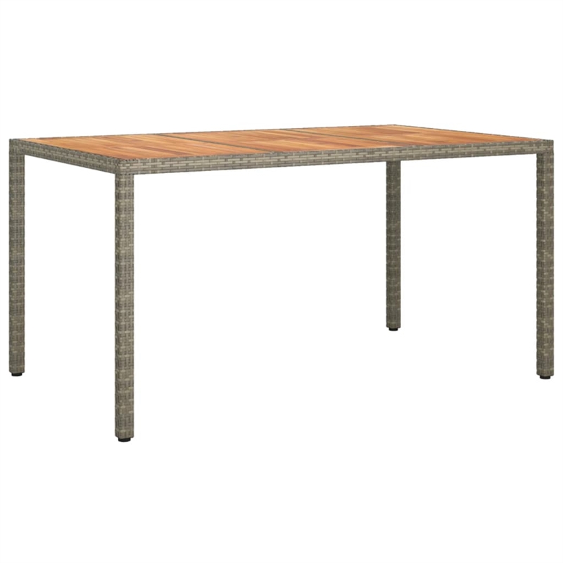 Bowery Hill PE Rattan Medium Patio Dining Set in Gray - Set of 4