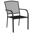 Bowery Hill Steel Large Stackable Garden Dining Set in Anthracite/Gray