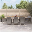 Bowery Hill Contemporary Weather-Resistant 9 Piece Patio Dining Set in Gray